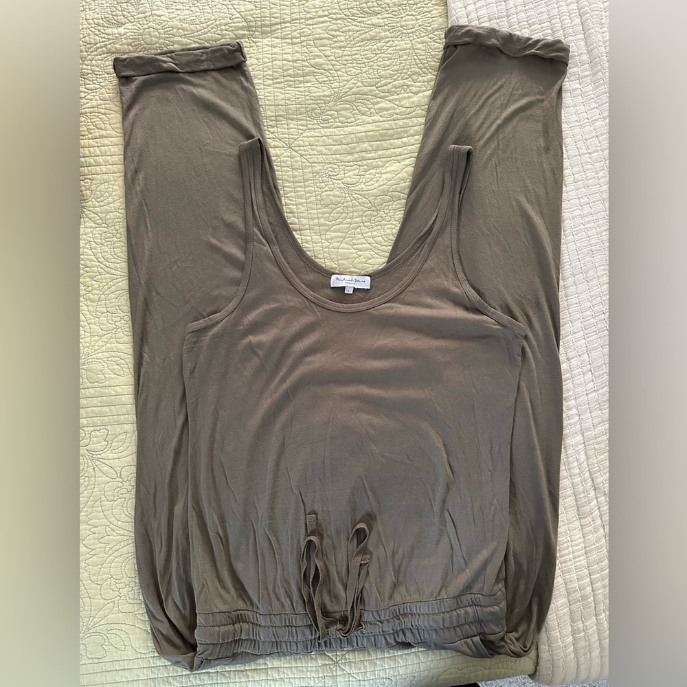 Michael Stars Taupe Sleeveless Jumpsuit